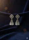 traditional oxidised silver-plated jhumka